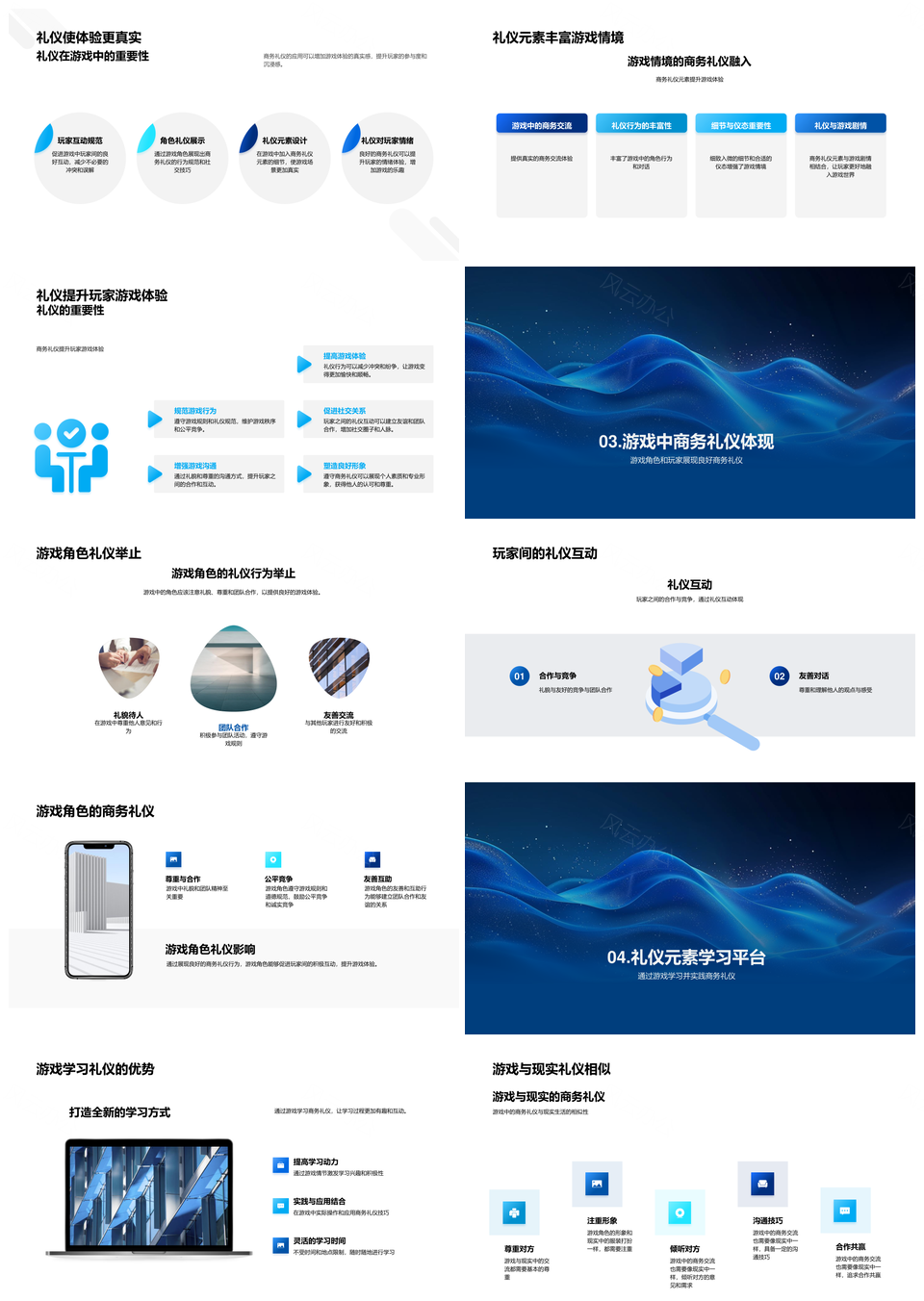2025游戏化商务礼仪培训PPT模板