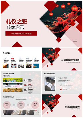 中国传统礼仪之魅映照人际交往之道PPT模板