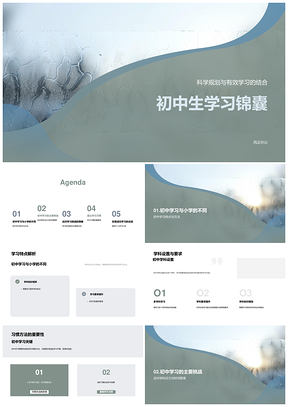 初中科学规划学习锦囊特点习惯管理提升PPT模板