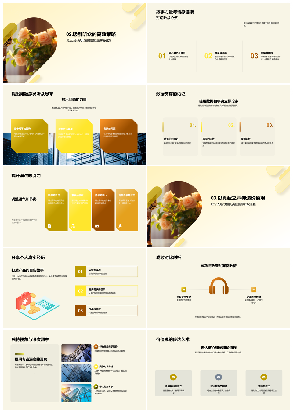 公众演讲技巧全掌握内容故事数据实战经验PPT模板