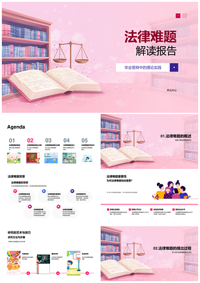 法律难题研析答辩研讨理论实践影响PPT模板