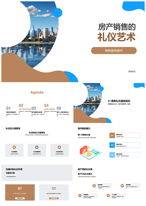 房产销售商务礼仪艺术与高效沟通策略PPT模板