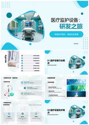 医疗监护设备研发进展团队分工需求趋势PPT模板