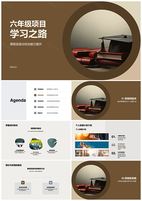 六年级项目学习实践促综合能力发展PPT模板
