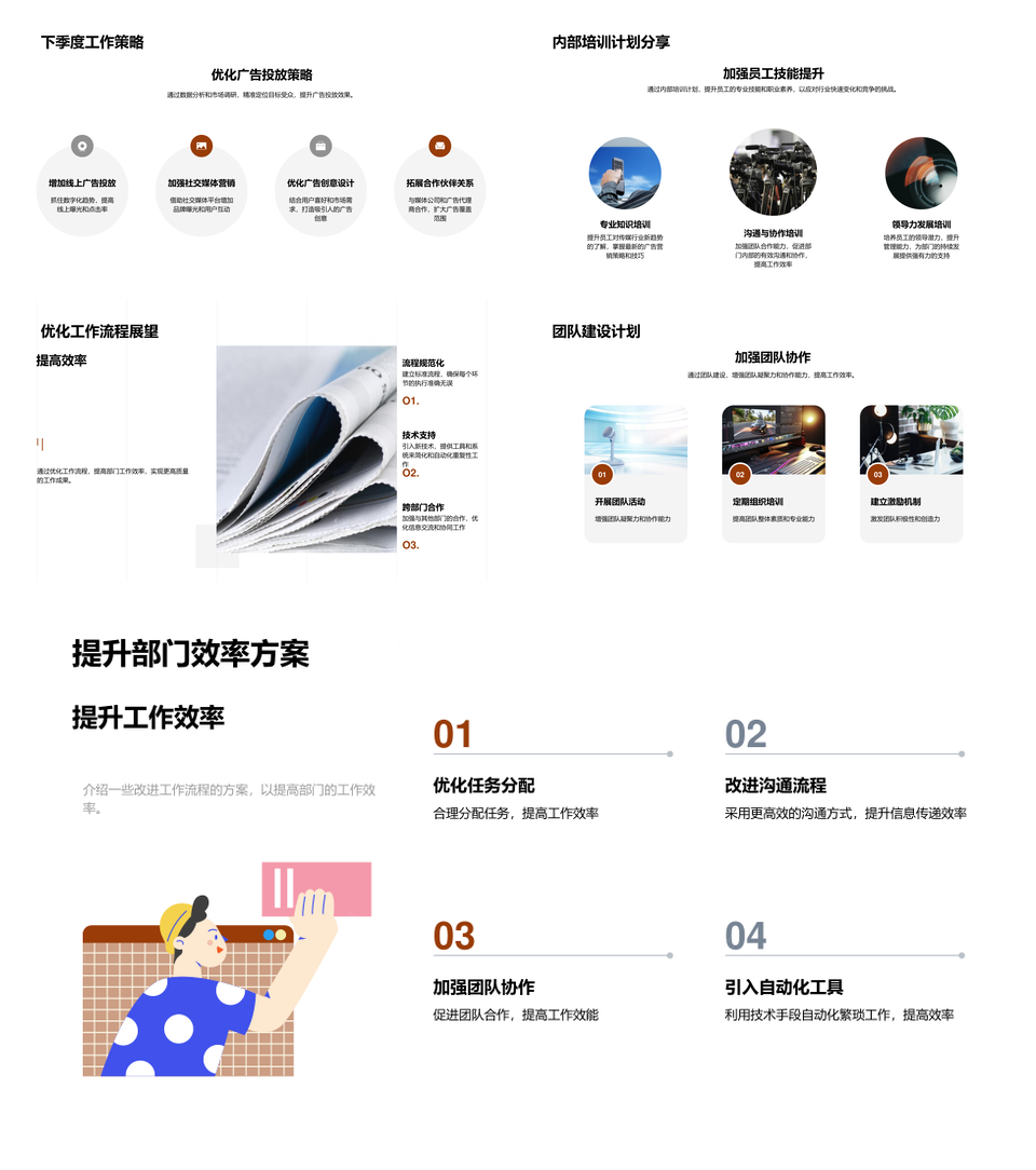 传媒部门一季度奋斗策略目标挑战成就重大项目麦克风PPT模板