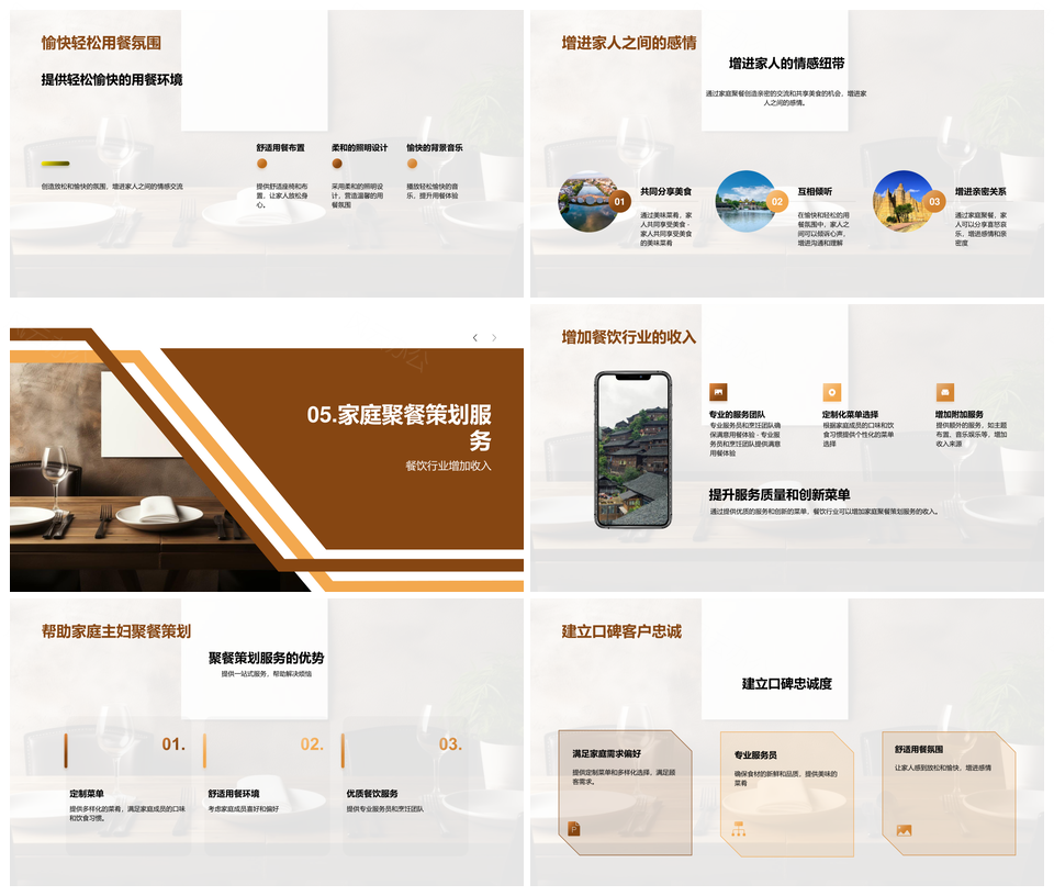 家庭主妇顾问定制菜单专业服务精心策划舒适聚餐PPT模板