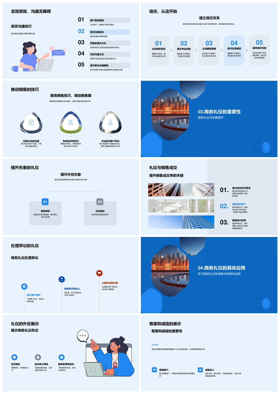 房产销售技巧与礼仪提升信任促成交PPT模板
