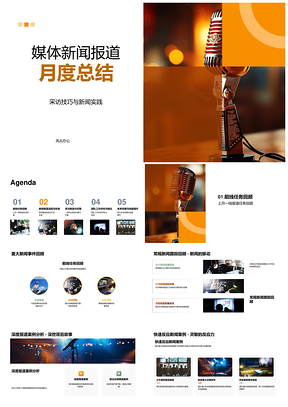 媒体新闻月度采编质控伦理一线总结PPT模板