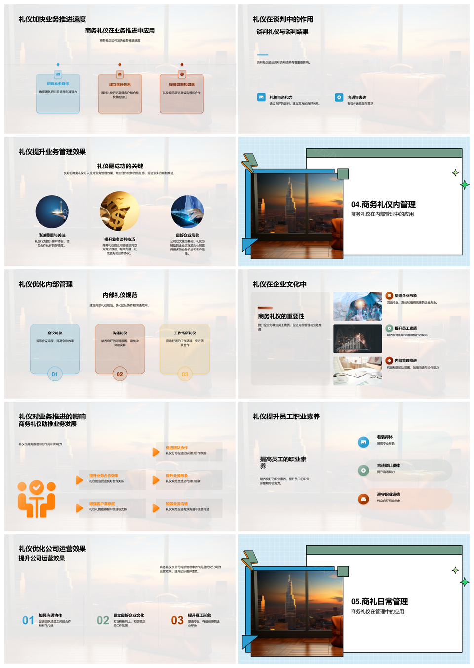金融商务礼仪助团队管理塑客户信任PPT模板