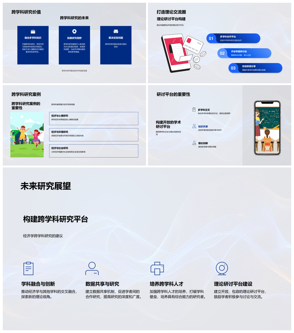 经济理论实证分析主流流派创新发展应用趋势PPT模板