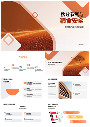 秋分农策调稳粮产保安全PPT模板