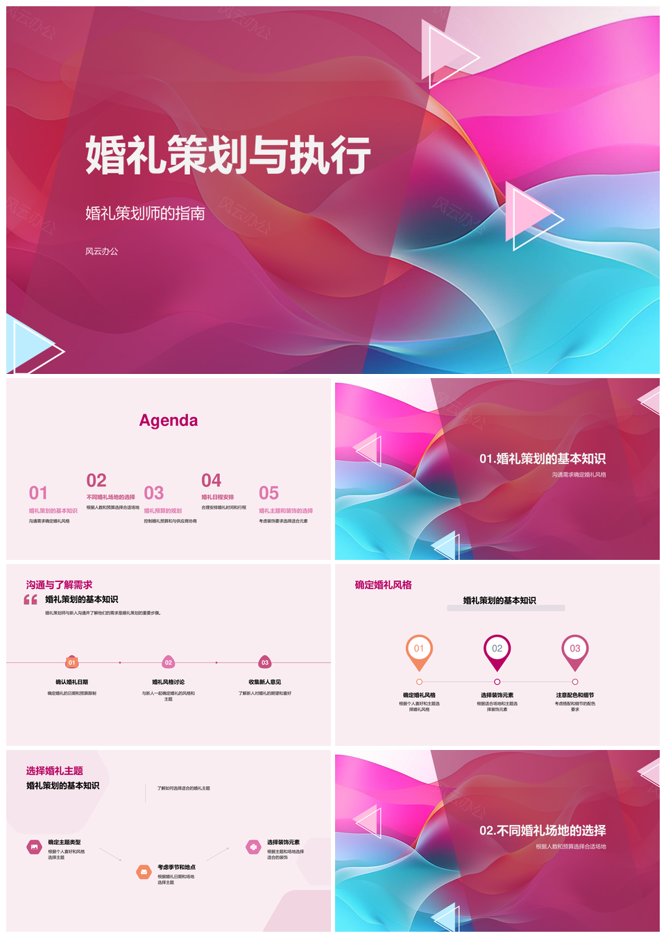 婚礼策划执行全流程PPT模板