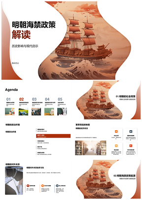 明朝海禁政策历史影响与现代启示探析PPT模板