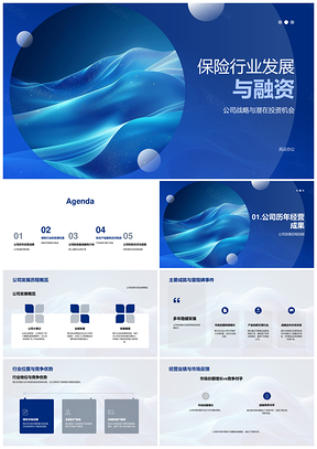 保险业融资战略与市场投资机遇PPT模板