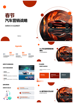春节汽车营销战略驱动品牌提升与销售业绩PPT模板