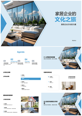 家居企业文化发展历程与核心价值PPT模板
