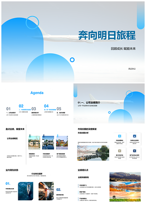 旅游航空优化服务管理拓市场新策略PPT模板