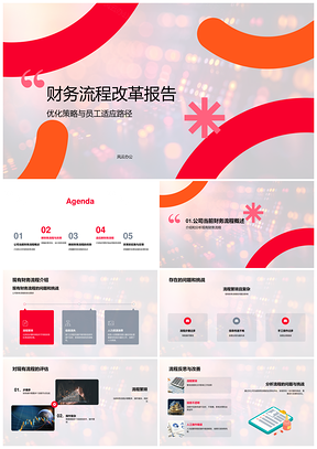 财务流程改革优化提效简流员工适应路径PPT模板