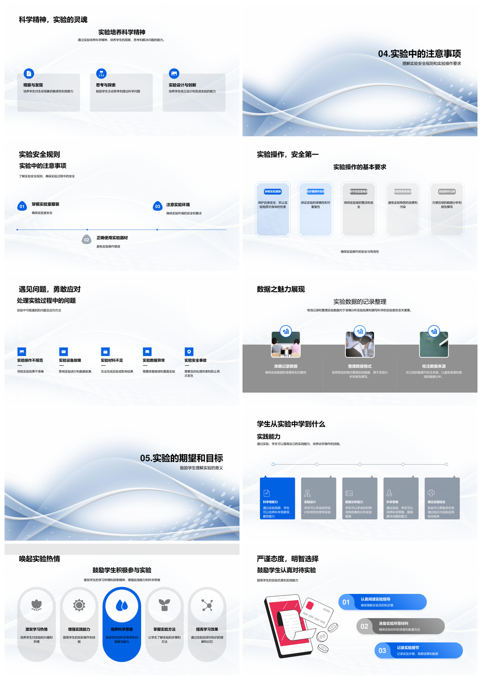 生物实验科学设计数据分析实践提升PPT模板