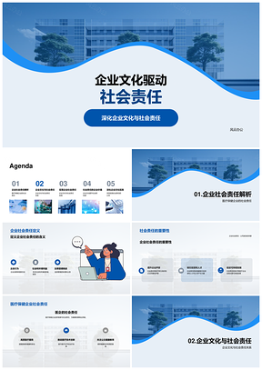 医疗企业文化践行社会责任PPT模板
