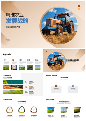 精准农业战略优化可持续生产结构PPT模板