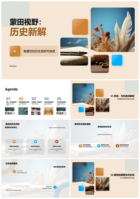 蒙田理性情感结合颠覆历史观新解PPT模板