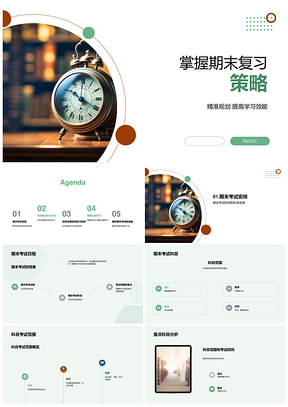期末复习策略精准规划科学分配学习效能PPT模板
