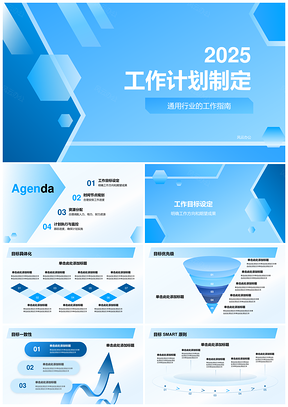 2025高效工作计划动态调整目标资源可行框架PPT模板