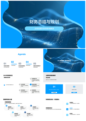 2025财务总结规划业务趋势模式优化管理效率报告PPT模板