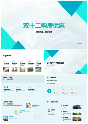 双十二购房优惠明智投资双十一电商售后承诺PPT模板