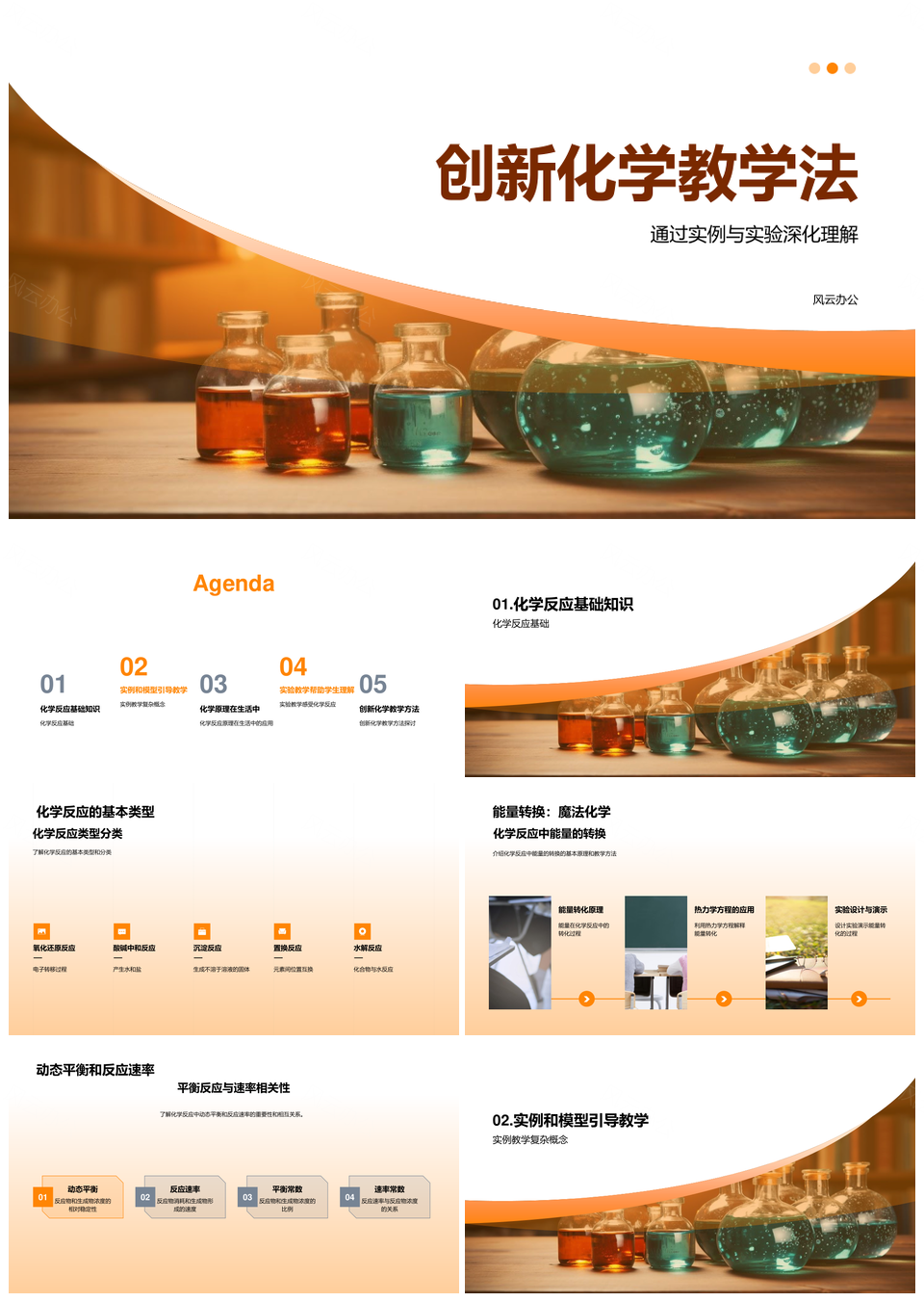 创新化学教学法动态平衡反应速率实验设计PPT模板