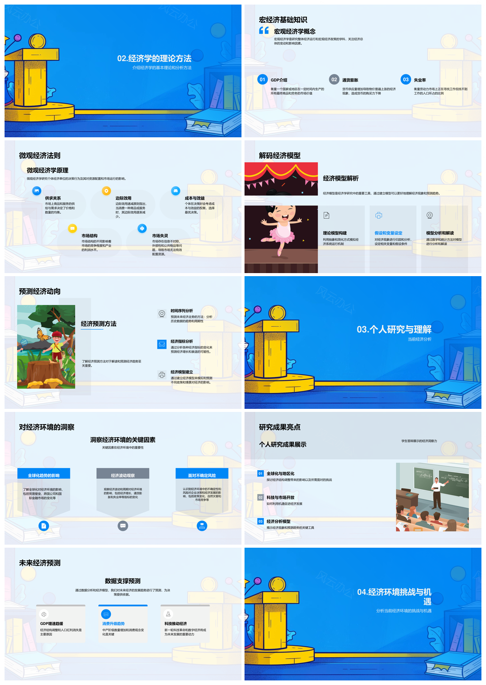经济环境挑战机遇波动结构调整科技环保开放市场PPT模板