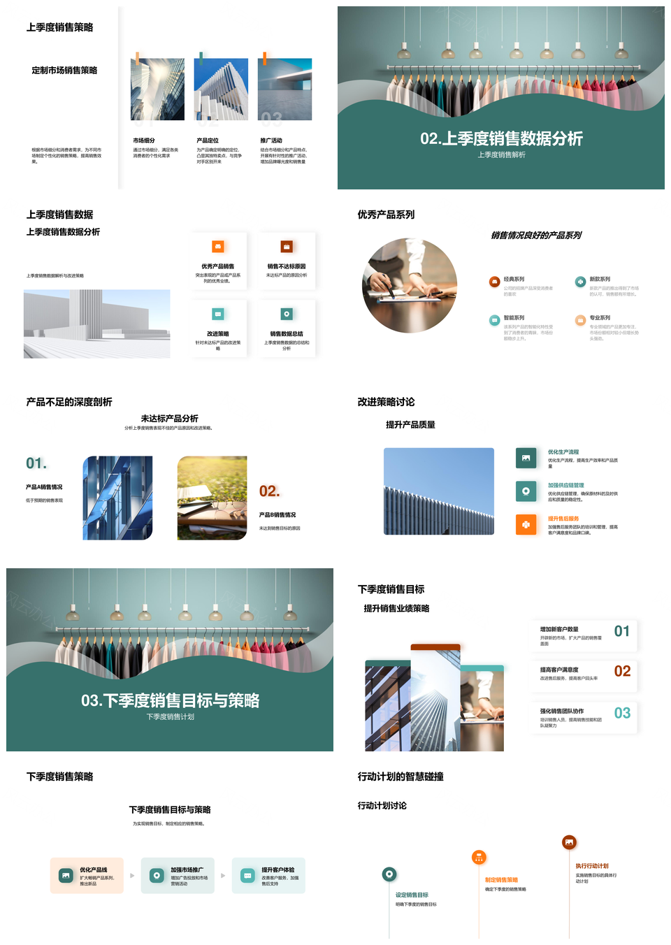 时尚之旅品牌发展历程季度业绩销售策略PPT模板