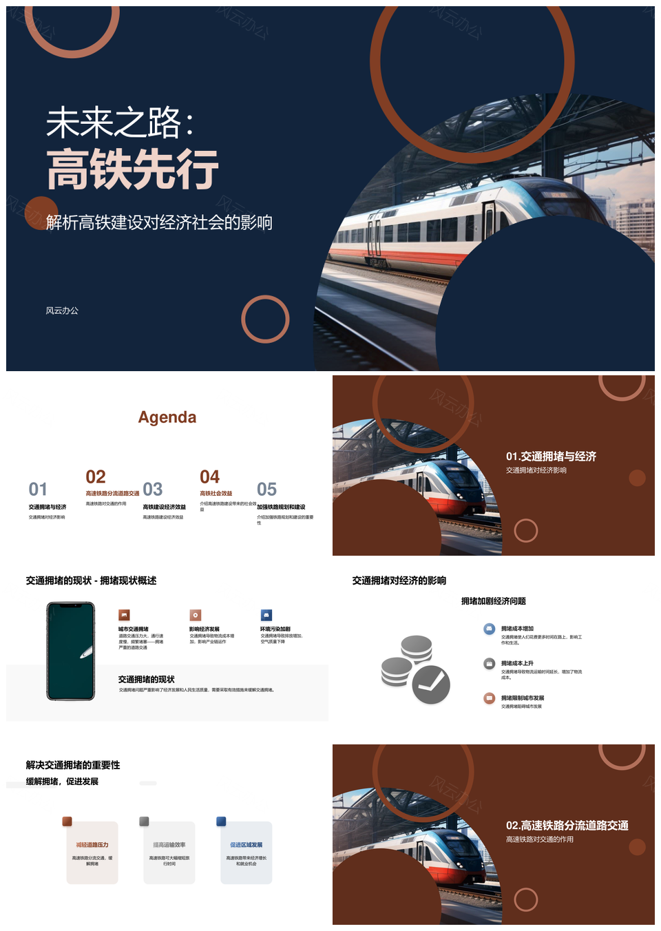 高铁建设规划投资进展缓拥堵预期PPT模板