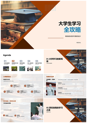 大学生学习攻略学术自由责任自律书PPT模板