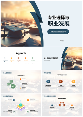 专业选择职业发展结合兴趣能力市场趋势PPT模板