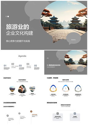 旅游企业文化构建提升品牌核心竞争力PPT模板