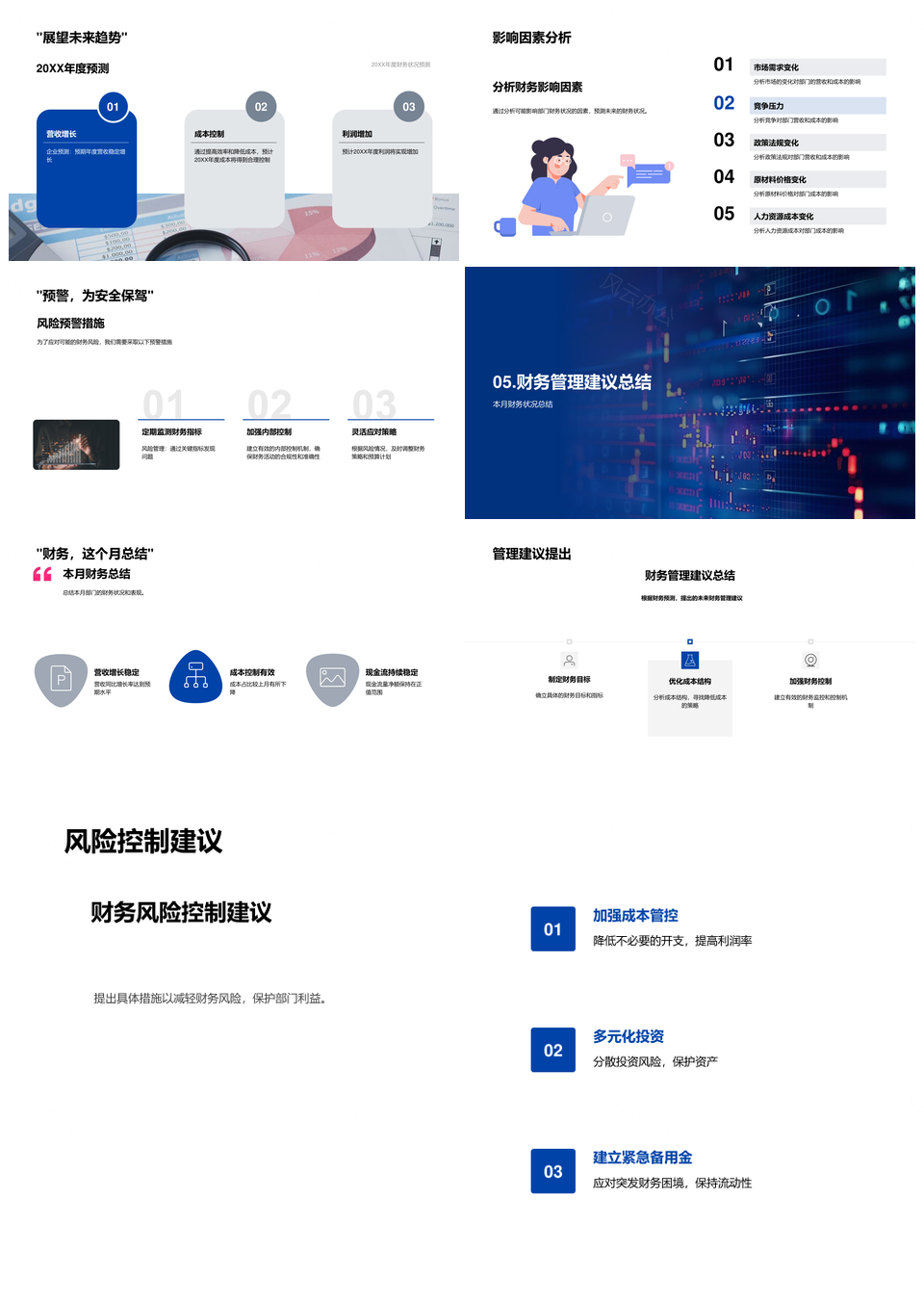 部门财务月度风险模型与比特币股市分析PPT模板