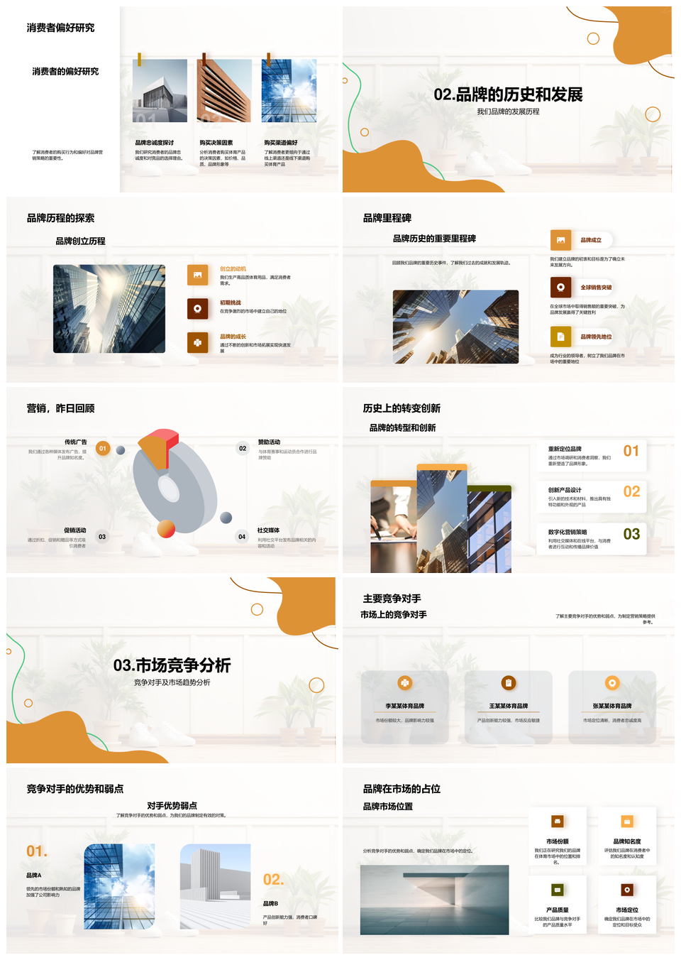 体育品牌新策略夺冠全球市场销售渠道消费PPT模板