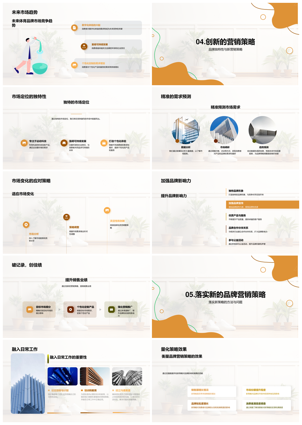 体育品牌新策略夺冠全球市场销售渠道消费PPT模板