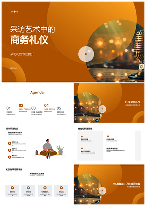 媒体专访商务礼仪与采访艺术PPT模板