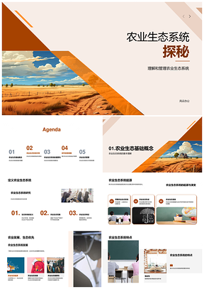 农业生态系统组成管理与发展粮安环保PPT模板