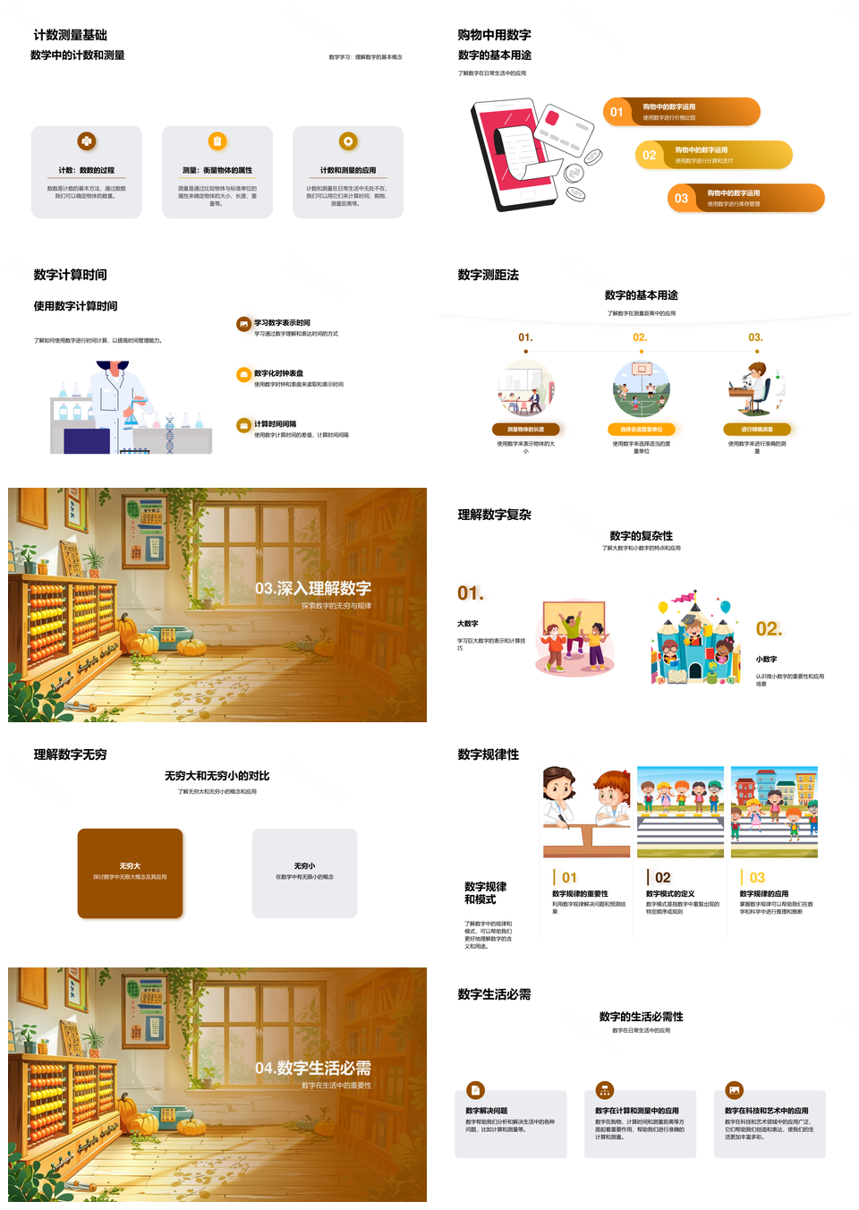 2025小学儿童数字概念应用教学课件计数无穷心理PPT模板