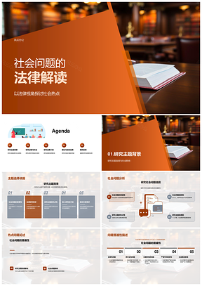 社会热点问题法律研究与实践应用PPT模板