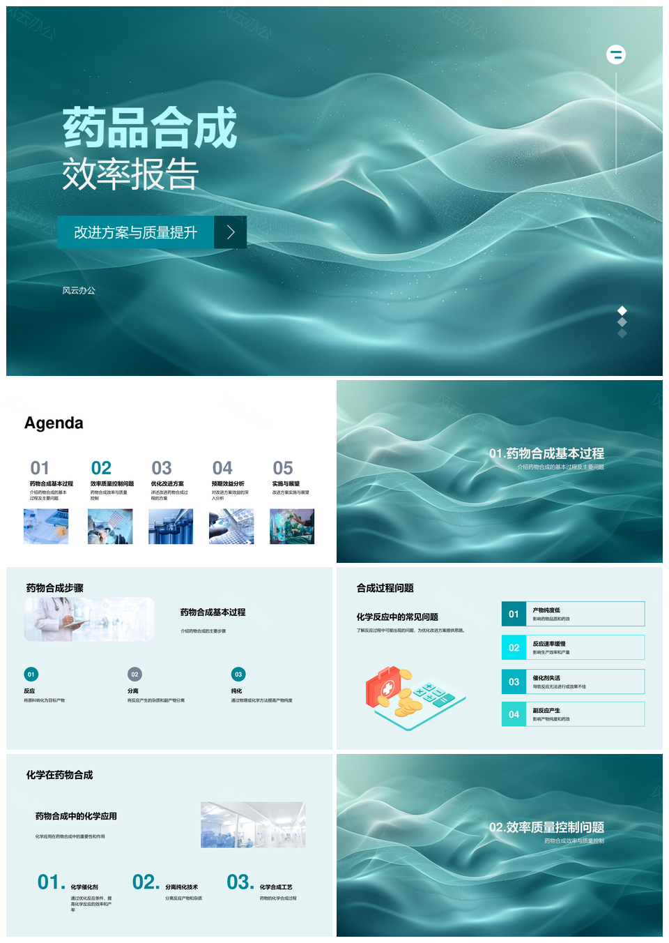 2025药物合成效率质控改进与工艺优化方案PPT模板