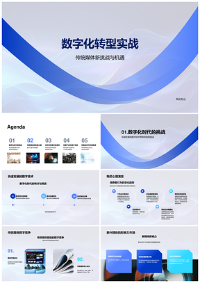 数字化转型驱动媒体转型与消费者行为PPT模板