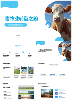 畜牧业技术升级转型绿色发展之路PPT模板