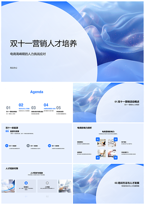 双十一营销人才培养与高峰应对策略PPT模板