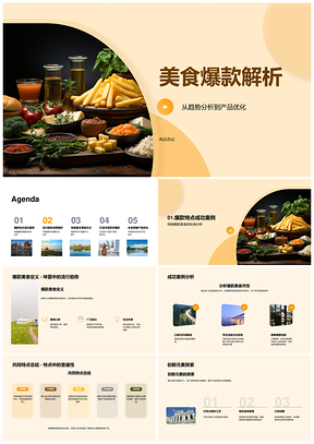 电商美食爆款趋势与消费行为优化分析PPT模板