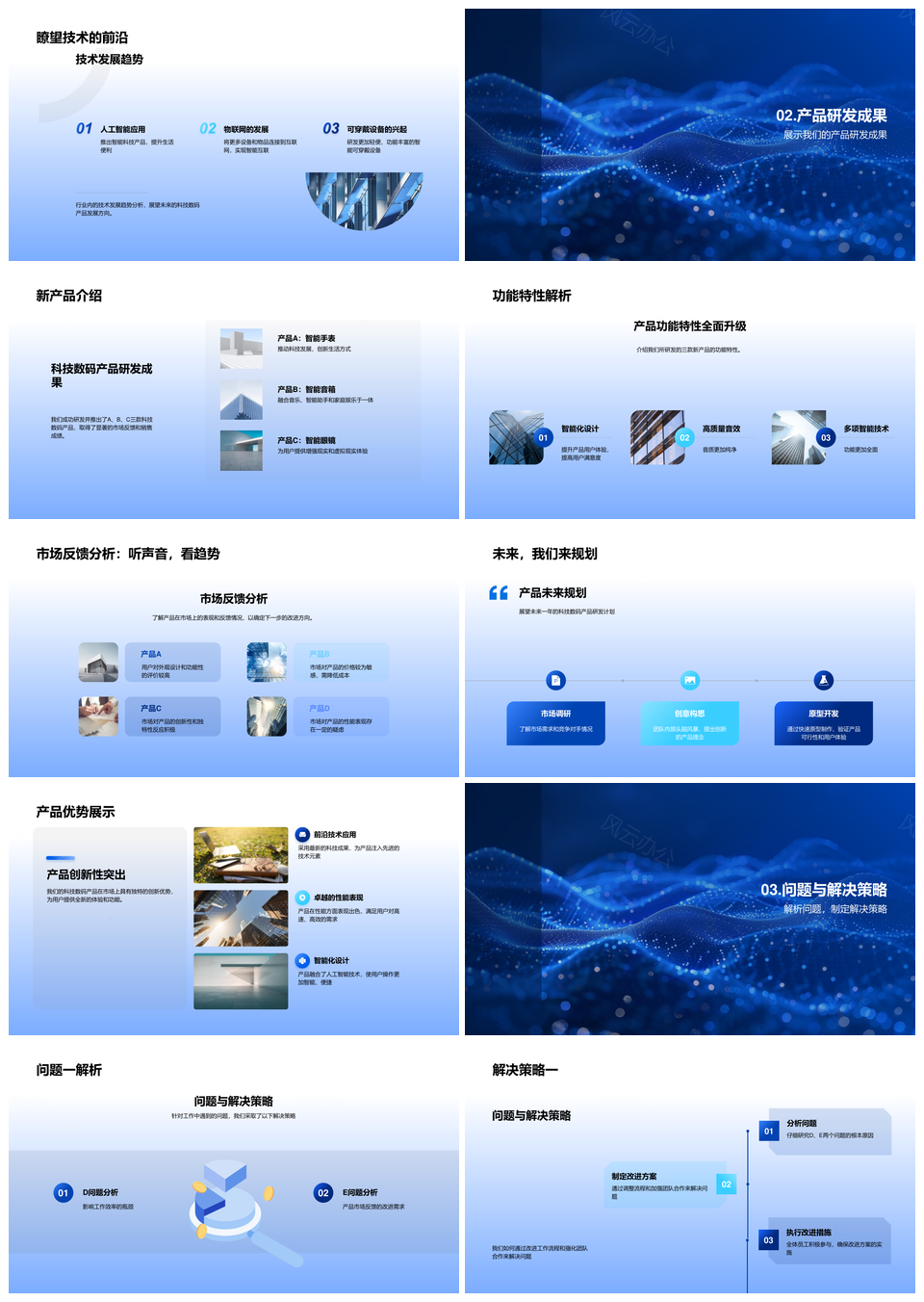 数码产品年度技术趋势研发成果与市场分析PPT模板